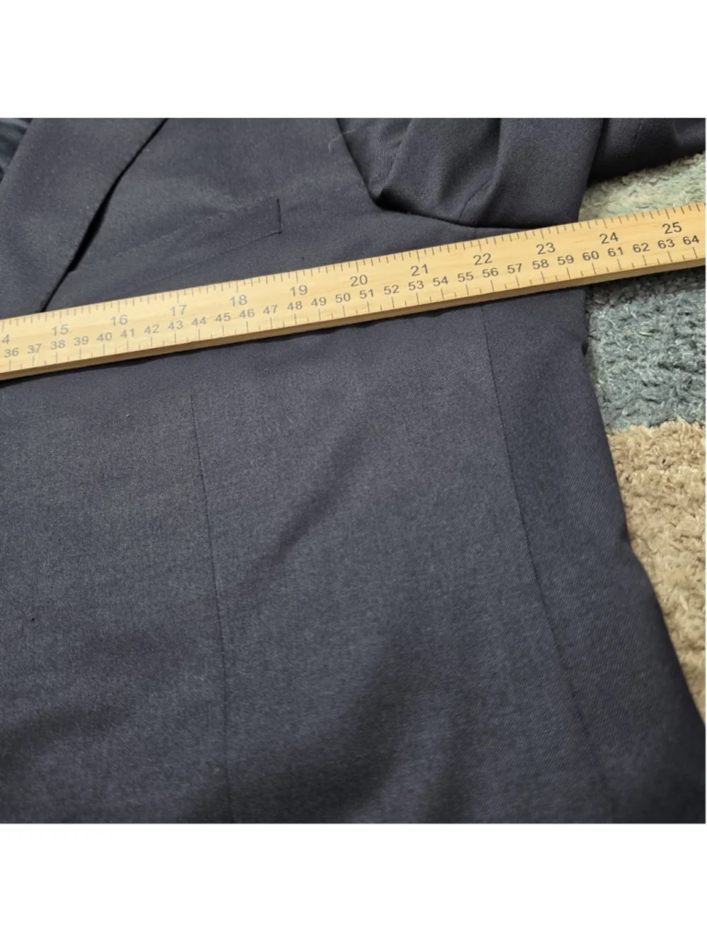 Corneliani Jacket 46L Black 100% Virgin Wool Italy Tailored Mens